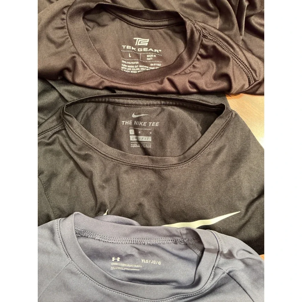 Nike Under Armour Boys Athletic Bundle Size L 10-12 Multicolor Excellent Lot 8pc - Picture 6 of 9